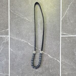 Elegant Black Beaded Necklace